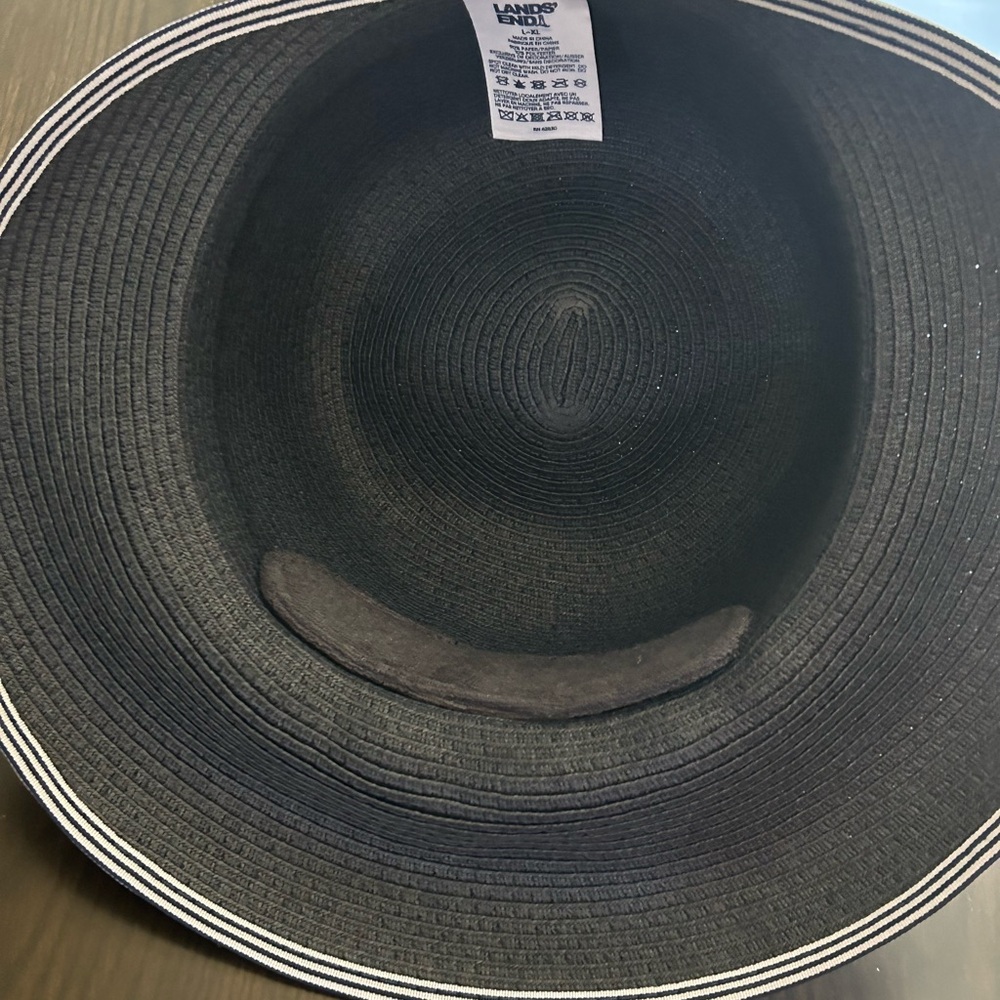 Sun Hats Lands End Face Saver Sun Hat Navy & Mauve L/XL TWO HATS - Picture 8 of 9